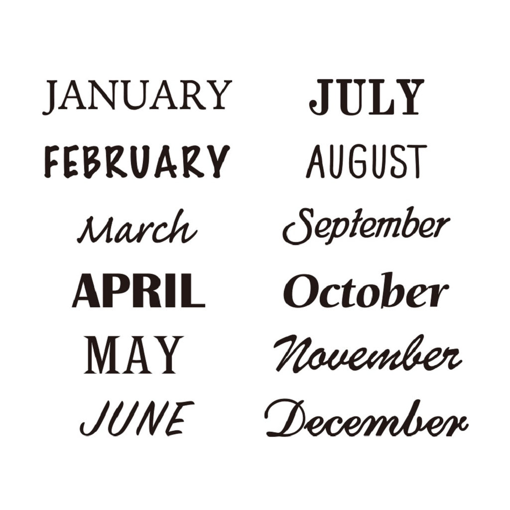 Assorted Months Rotating Stamp