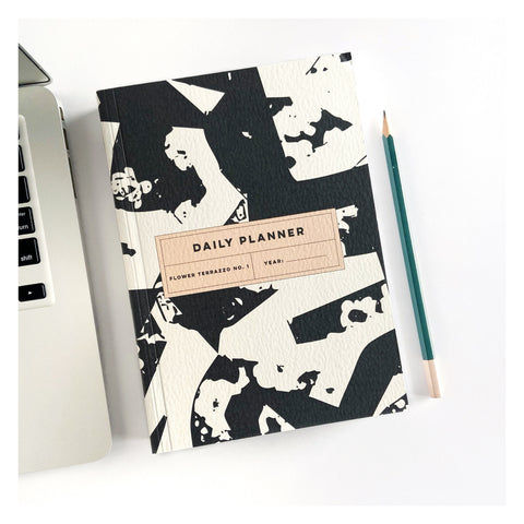 Planning Journalier - Floral Black - Livres 