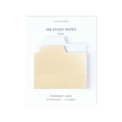 Blanc Tab Sticky Note Set