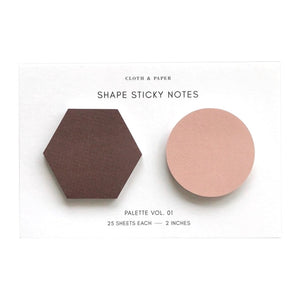 Bordeaux & Demure Shape Sticky Notes