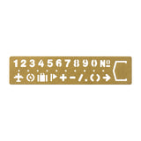 Brass Template Numbers Bookmark