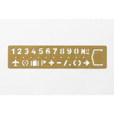 Brass Template Numbers Bookmark
