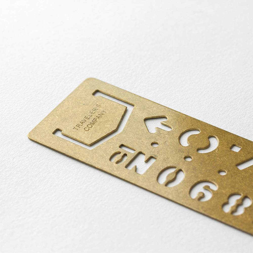 Brass Template Numbers Bookmark