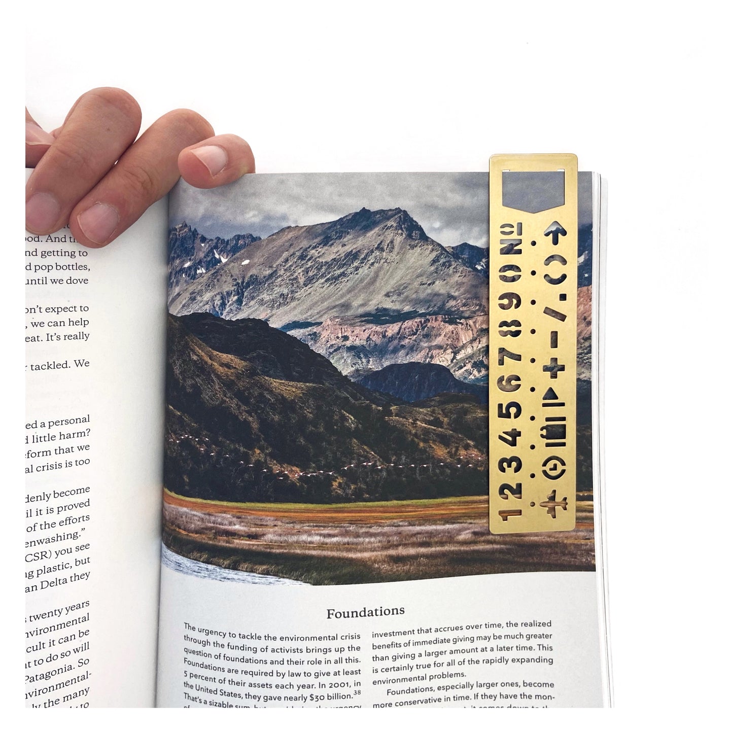 Brass Template Numbers Bookmark