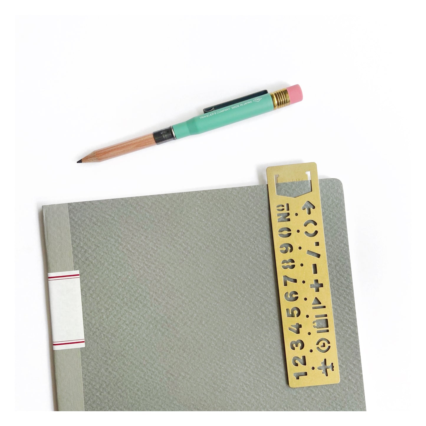 Brass Template Numbers Bookmark