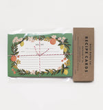 Citrus Floral Recipe Card Set
