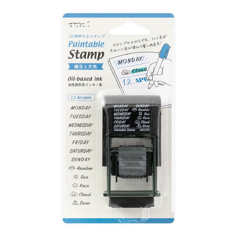 Days Of The Week & Weather Rotating Stamp