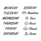 Days Of The Week & Weather Rotating Stamp