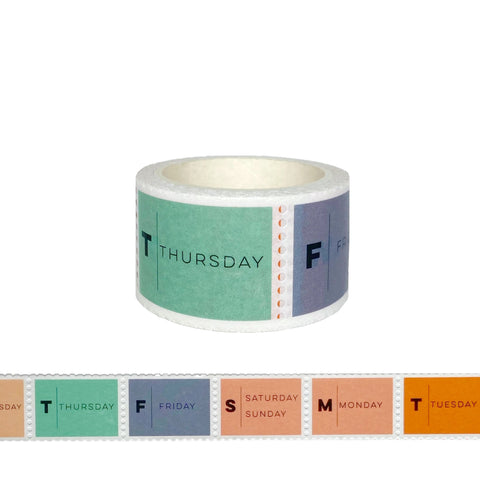 Days of The Week Stamp Washi Tape