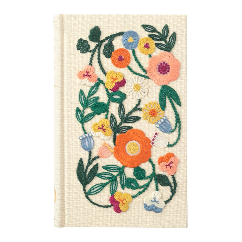 Floral Embroidered Five Year Journal