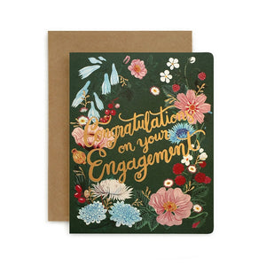 Folk Congratulations on Your Engagement Card