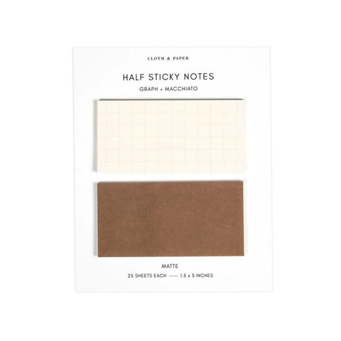 Graph & Macchiato Half Sticky Notes