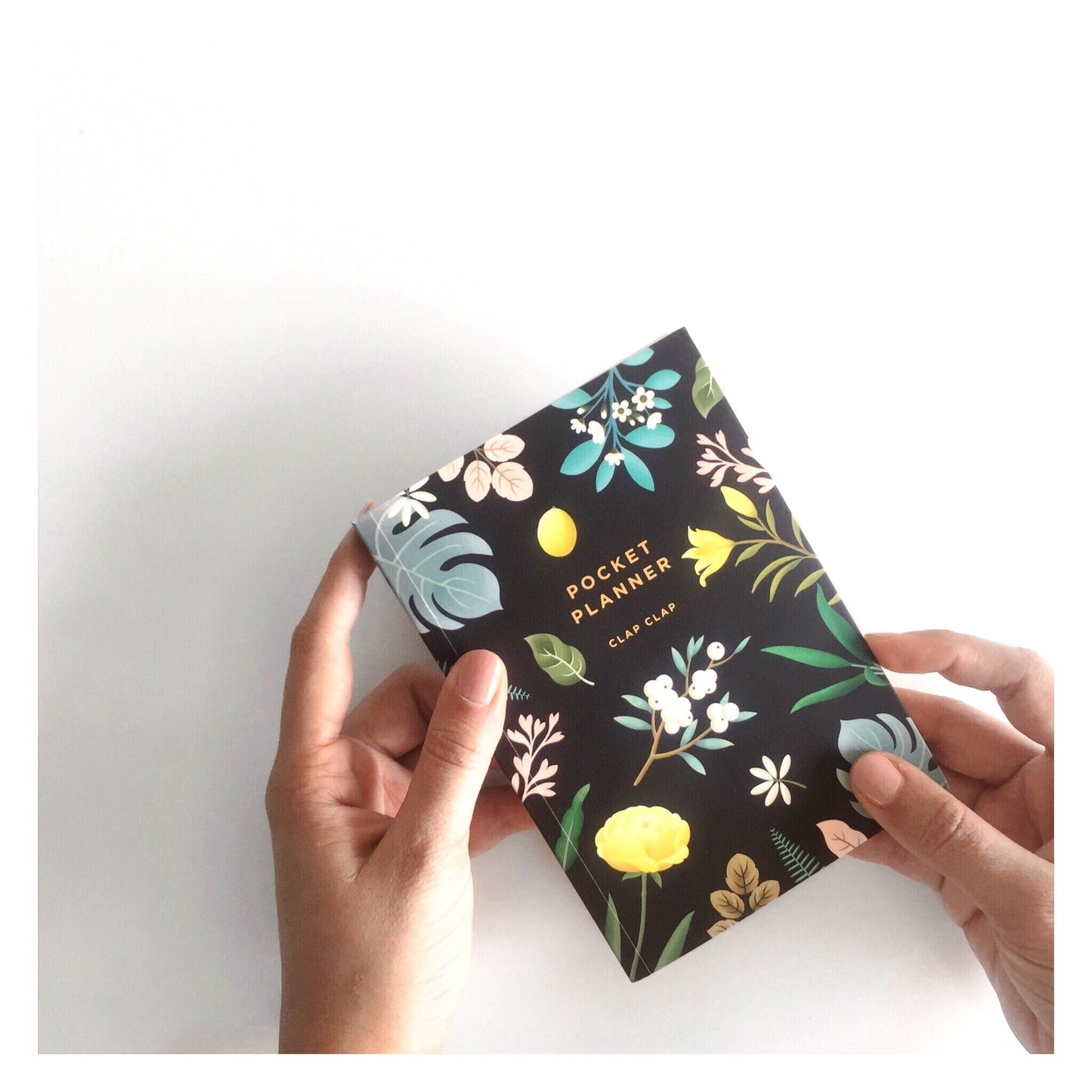 Black Botanical Pocket Planner