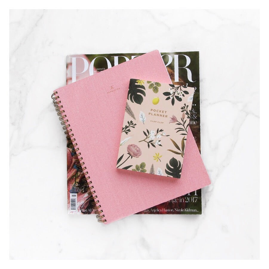 Pink Botanical Pocket Planner