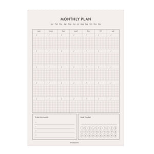 Ivory Monthly Plan Notepad