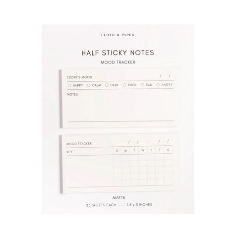 Mood Tracker Half Sticky Note