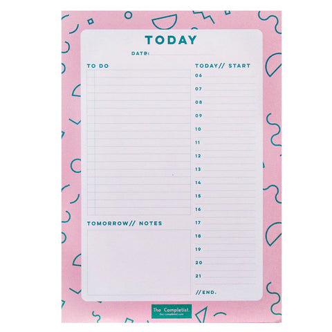 Pink Memphis Daily Planner Pad