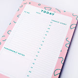 Pink Memphis Daily Planner Pad