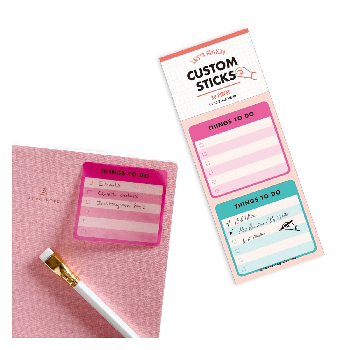 Turquoise Sticky Note Pink & Turquoise Things To Do Sticky Notes – The Paper Company India