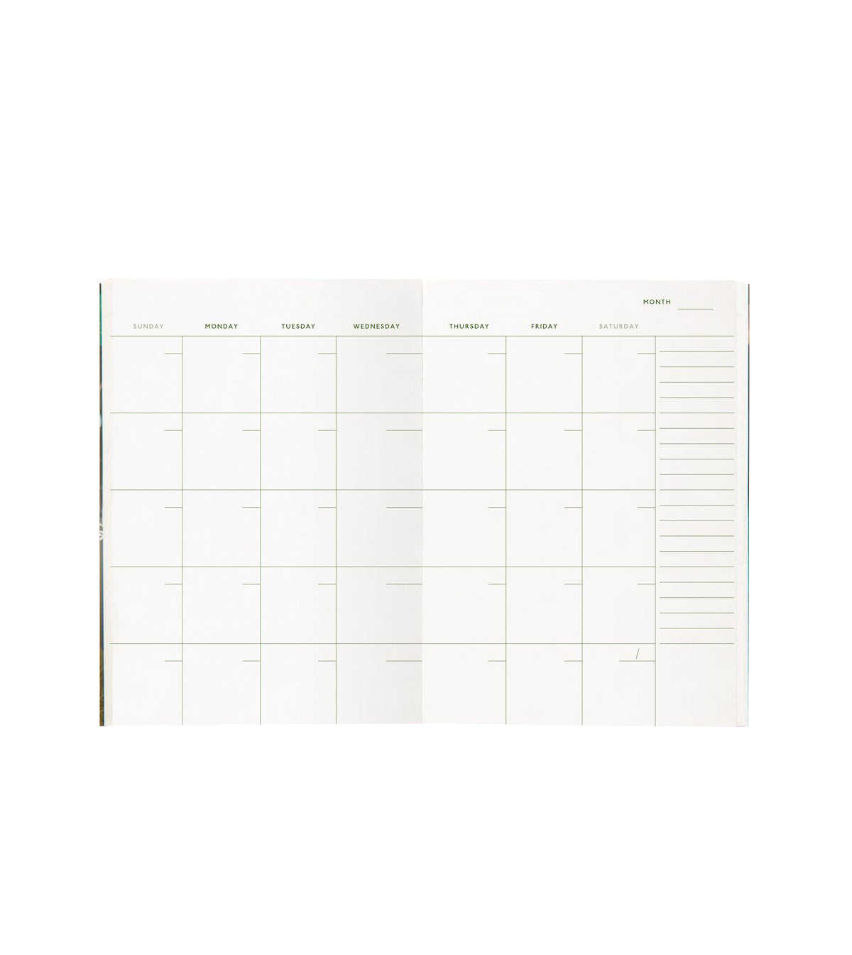 Black Botanical Pocket Planner