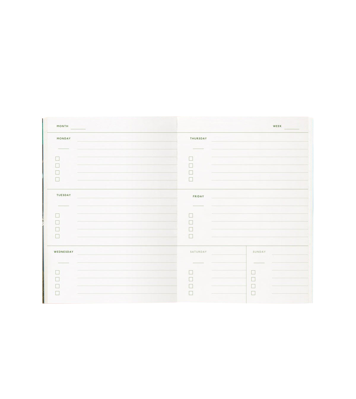 Black Botanical Pocket Planner