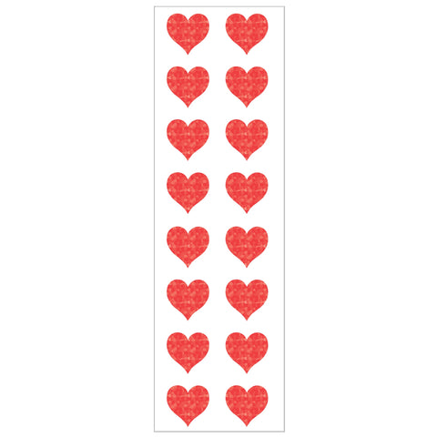 Sparkle Red Heart Stickers