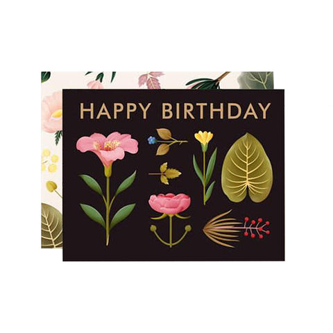 Spring Botany Birthday Card