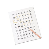 Word Search Thank You Card